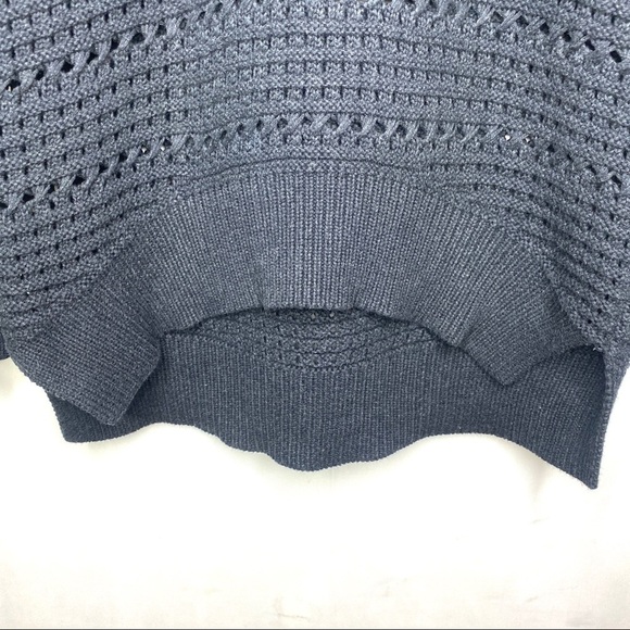 ALL SAINTS Lota V Neck Sweater Cable Knit Dark Blue XS - Picture 9 of 12